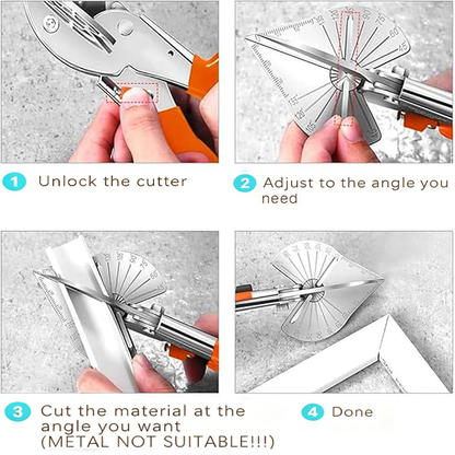 Denlio® Adjustable Miter Shears – Versatile Precision Tool for Moulding, Trim, and Home Repair Projects (45°–135°)