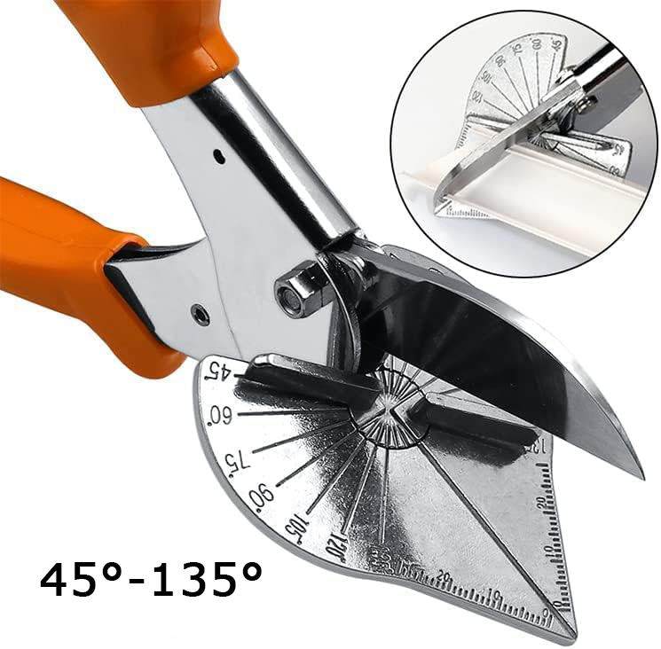 Denlio® Adjustable Miter Shears – Versatile Precision Tool for Moulding, Trim, and Home Repair Projects (45°–135°)